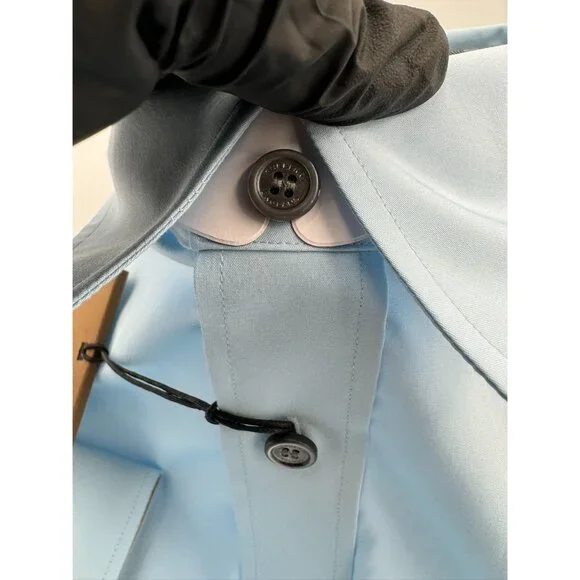 Burberry Men’s Cambridge Slim-Fit Stretch-Cotton Sport Shirt Pale Blue XXL